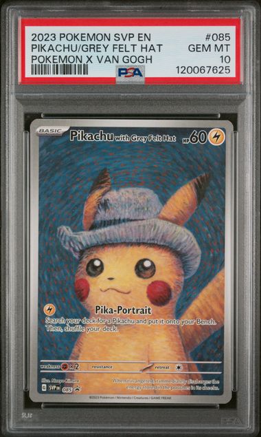 [PSA 10]2023 POKEMON SVP EN-SV BLACK STAR PROMO #085 PIKACHU/GREY FELT HAT POKEMON X VAN GOGH