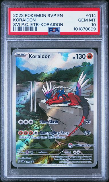 {PSA 10} 2023 POKEMON SVP EN-SV BLACK STAR PROMO #014 KORAIDON SVI PC ETB-KORAIDON
