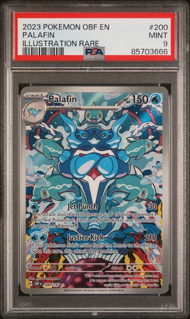[PSA 9]2023 POKEMON OBF EN-OBSIDIAN FLAMES #200 PALAFIN ILLUSTRATION RARE