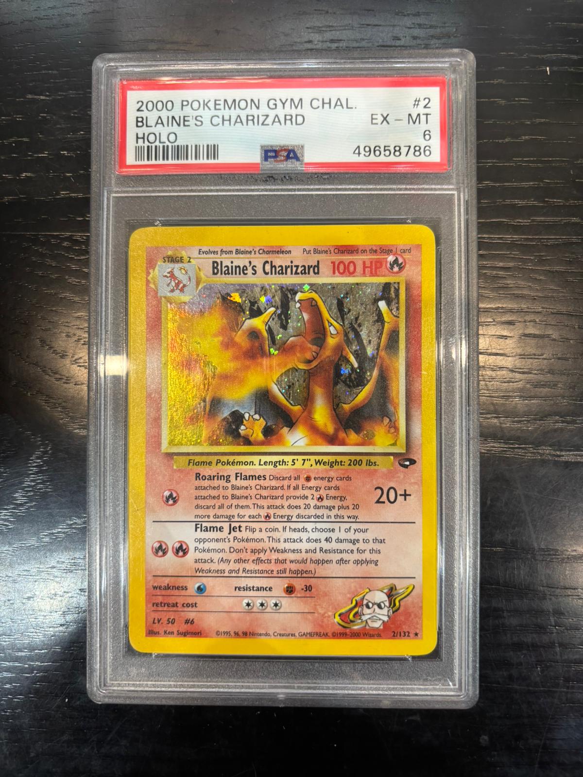 [PSA 6] 2000 POKEMON GYM CHALLENGE #2 BLAINE'S CHARIZARD HOLO