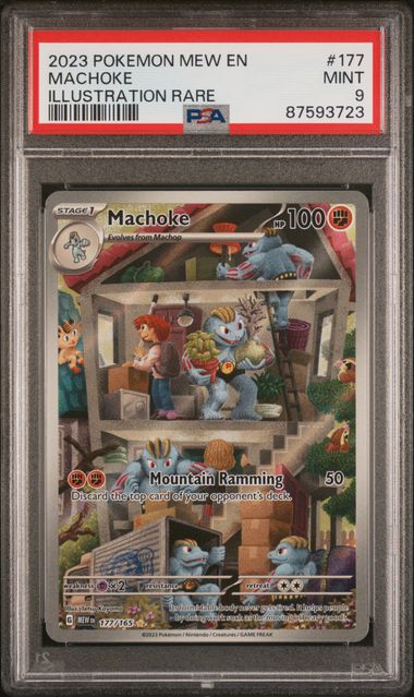 [PSA 9] 2023 POKEMON MEW EN-151 #177 MACHOKE ILLUSTRATION RARE