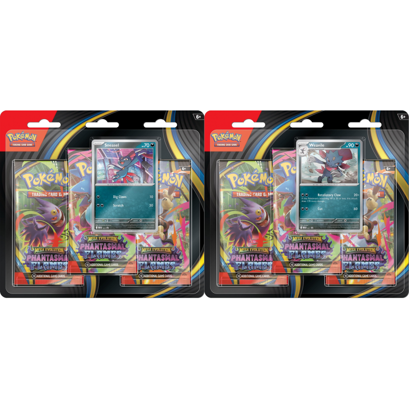 Pokemon TCG ME02 Phantasmal Flames 3 Pack Blister