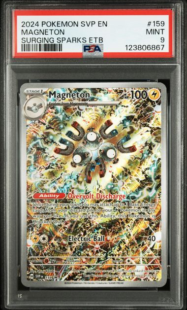 [PSA 9] 2024 POKEMON SVP EN-SV BLACK STAR PROMO #159 MAGNETON SURGING SPARKS ETB