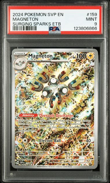 [PSA 9] 2024 POKEMON SVP EN-SV BLACK STAR PROMO #159 MAGNETON SURGING SPARKS ETB