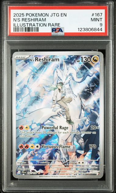 [PSA 9] 2025 POKEMON JTG EN-JOURNEY TOGETHER #167 N'S RESHIRAM ILLUSTRATION RARE
