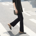 黑色(螺紋喇叭褲)