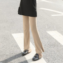 卡其(螺紋喇叭褲)