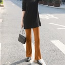 咖啡色(螺紋喇叭褲)