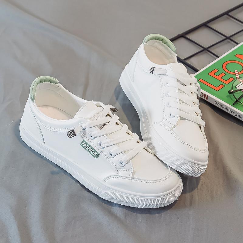 百搭皮面運動休閒平底鞋板鞋