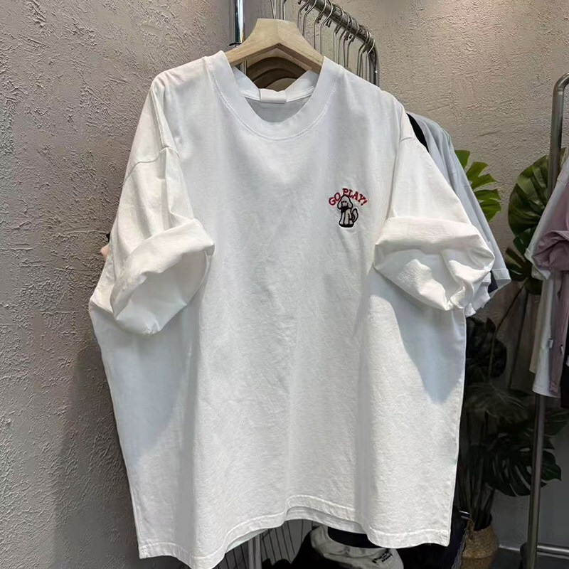 美式復古字母印花短袖上衣