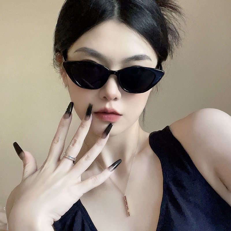 貓眼墨鏡簡約高級質感方圓臉顯瘦氣質歐美街拍遮陽太陽鏡