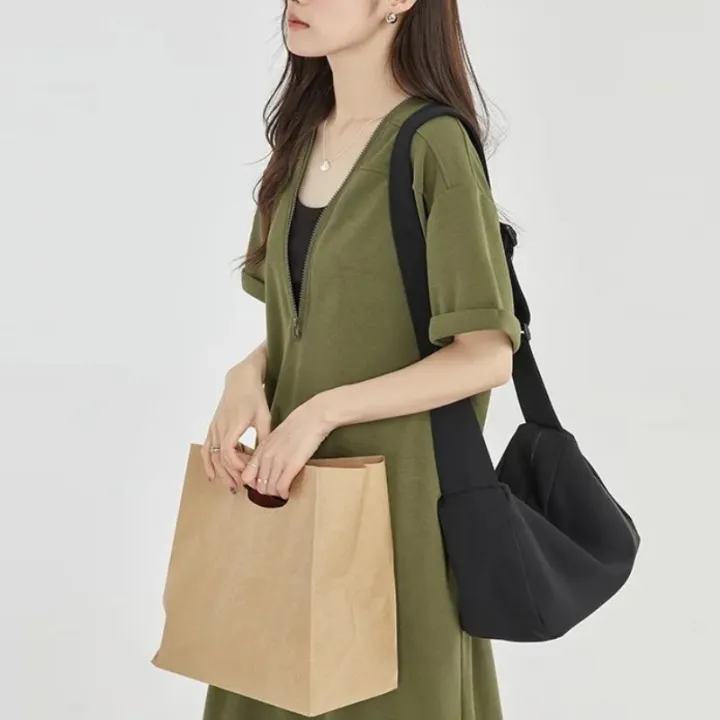 復古赫本拉鍊長款百搭V領寬鬆顯瘦遮肚洋裝