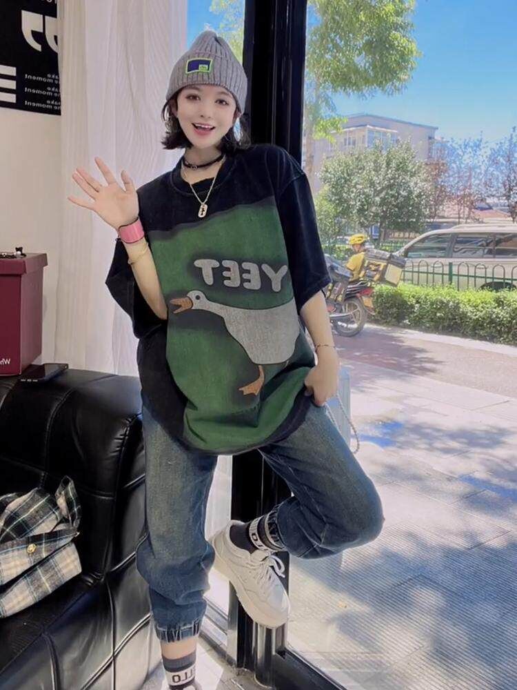美式復古短袖上衣