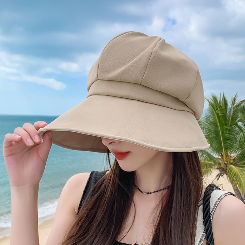 休閒百搭棉質防曬遮陽六角堆帽子