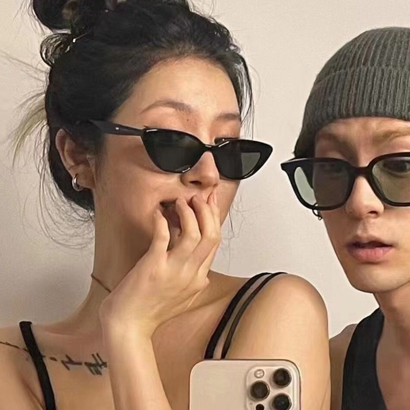 貓眼墨鏡簡約高級質感方圓臉顯瘦氣質歐美街拍遮陽太陽鏡
