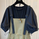 黑色花苞袖(單件)