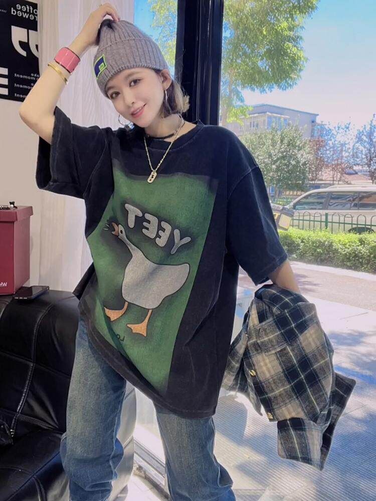 美式復古短袖上衣