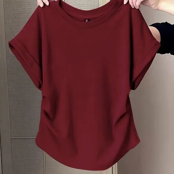 梨形微胖大碼修身顯瘦遮肉百搭小眾設計感短袖T恤