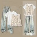 杏色馬甲(單件)