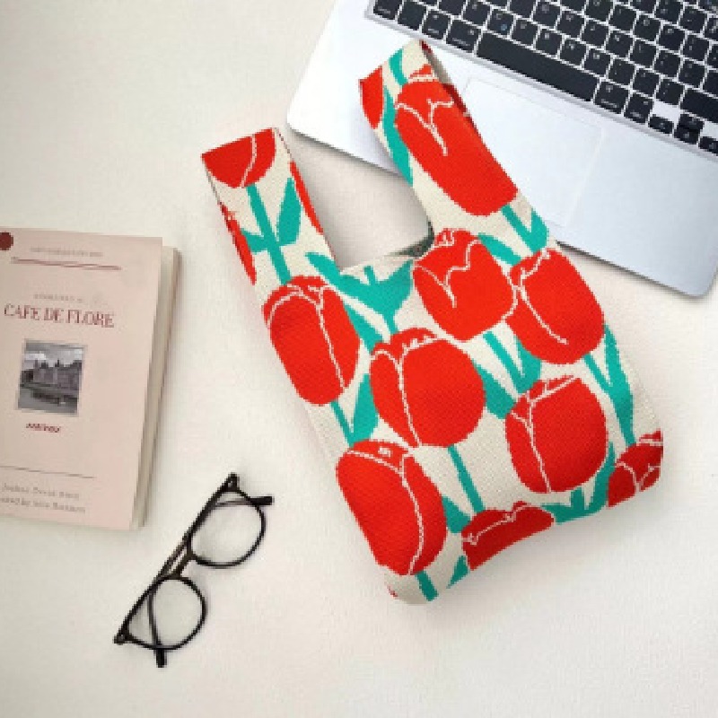 針織包女神節伴手禮手提袋女神百搭便攜手提袋