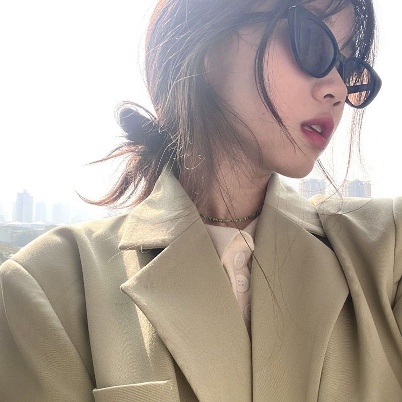 貓眼墨鏡簡約高級質感方圓臉顯瘦氣質歐美街拍遮陽太陽鏡