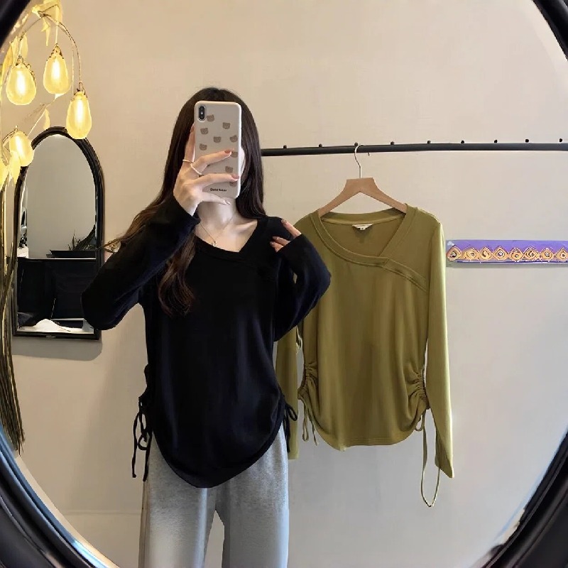 德絨休閒百搭內搭保暖打底長袖T恤