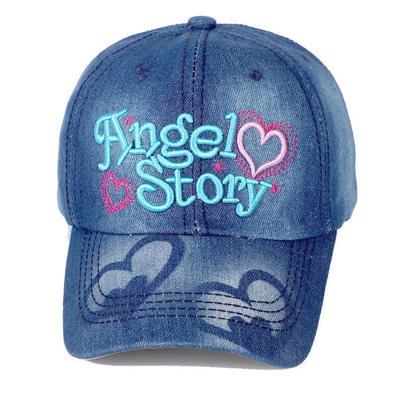 韓系牛仔帽休閒鴨舌帽遮陽帽戶外刺繡字母百搭帽