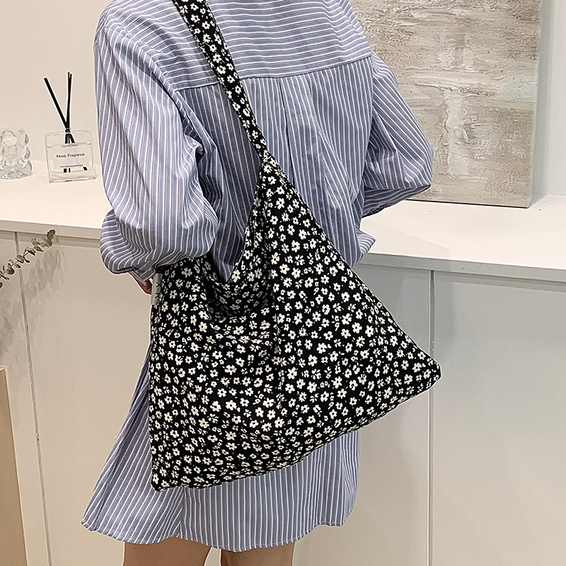 韓系時尚帆布袋單肩包風豹紋大容量慵懶風布包