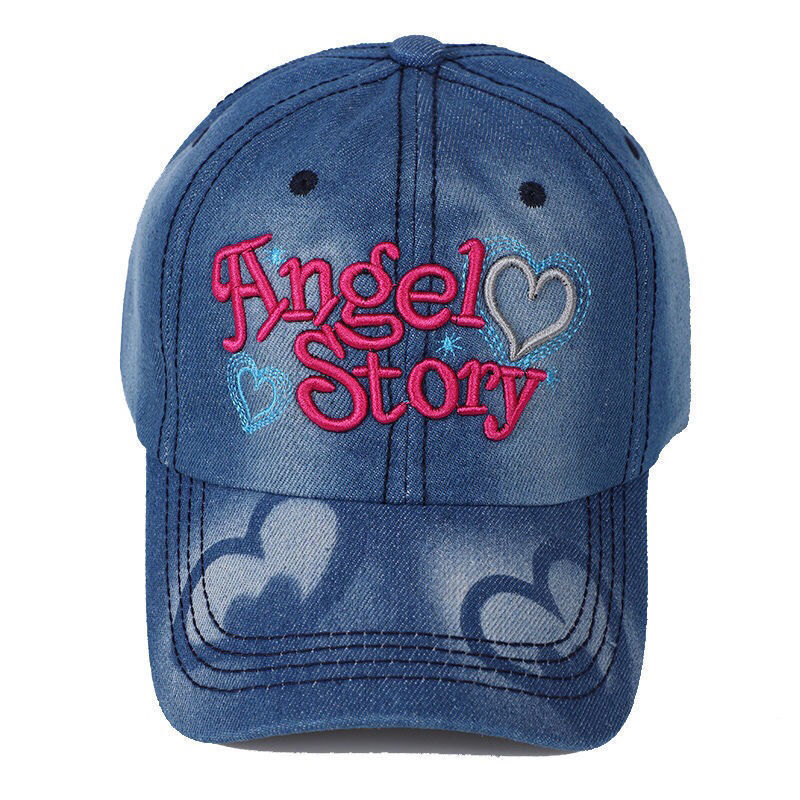 韓系牛仔帽休閒鴨舌帽遮陽帽戶外刺繡字母百搭帽