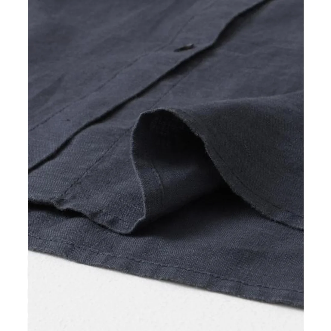 日系五色通勤簡約修身排扣棉麻洋裝