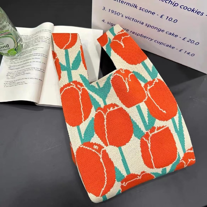 針織包女神節伴手禮手提袋女神百搭便攜手提袋