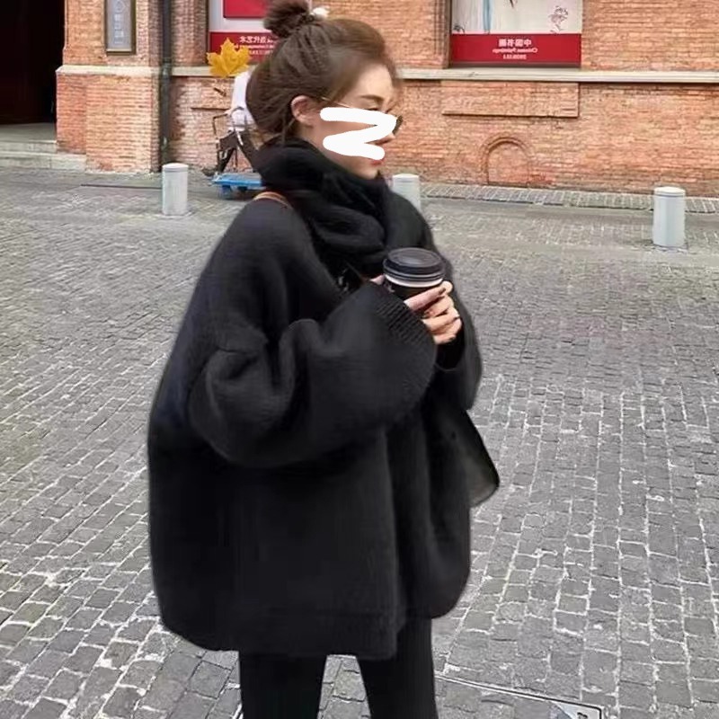慵懶風V領針織外套