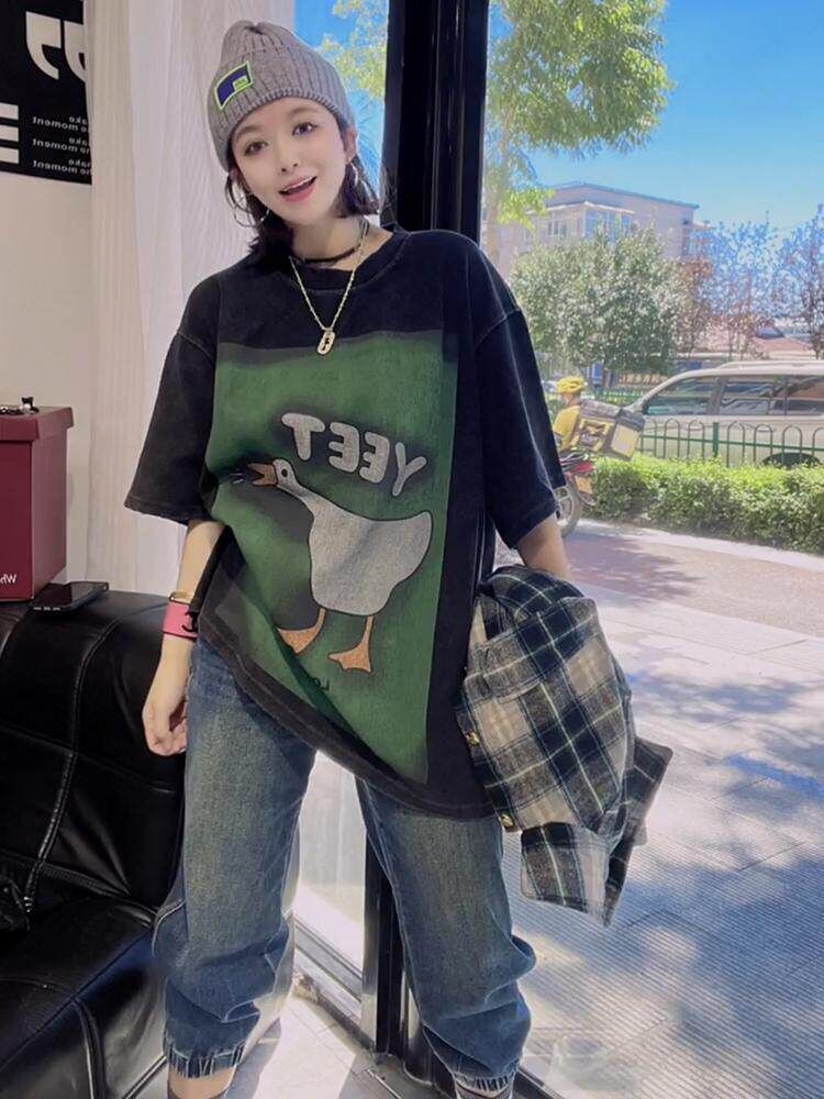 美式復古短袖上衣