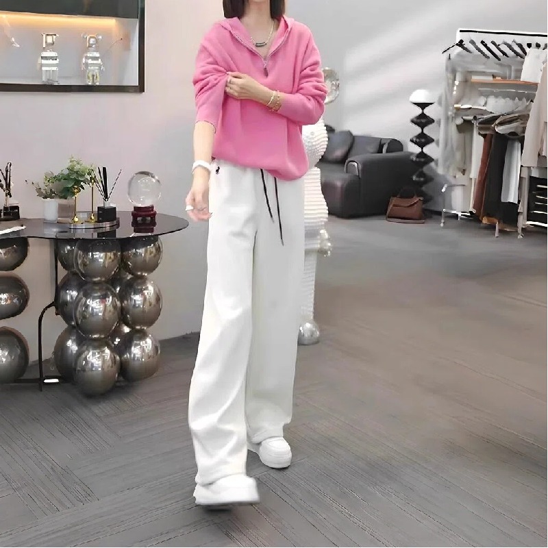 【單件/整套】時尚洋氣减齡連帽衛衣闊腿褲套裝