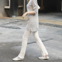 白色(開叉螺紋喇叭褲)