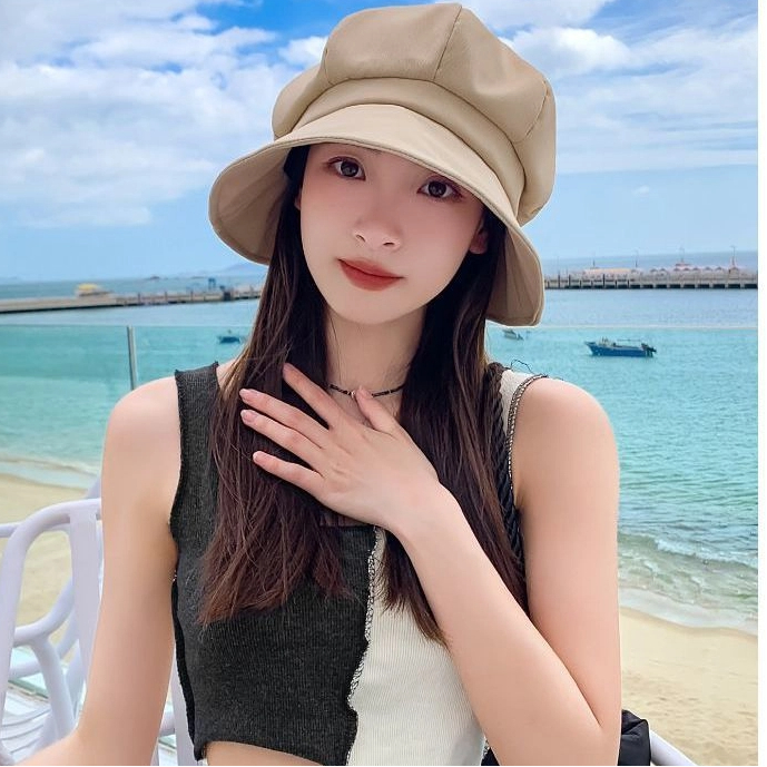 休閒百搭棉質防曬遮陽六角堆帽子