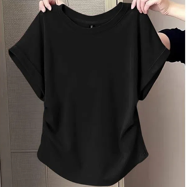 梨形微胖大碼修身顯瘦遮肉百搭小眾設計感短袖T恤
