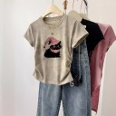 卡其色【粉色貓】