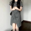 灰色洋裝/短版