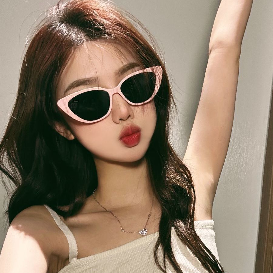 貓眼墨鏡簡約高級質感方圓臉顯瘦氣質歐美街拍遮陽太陽鏡