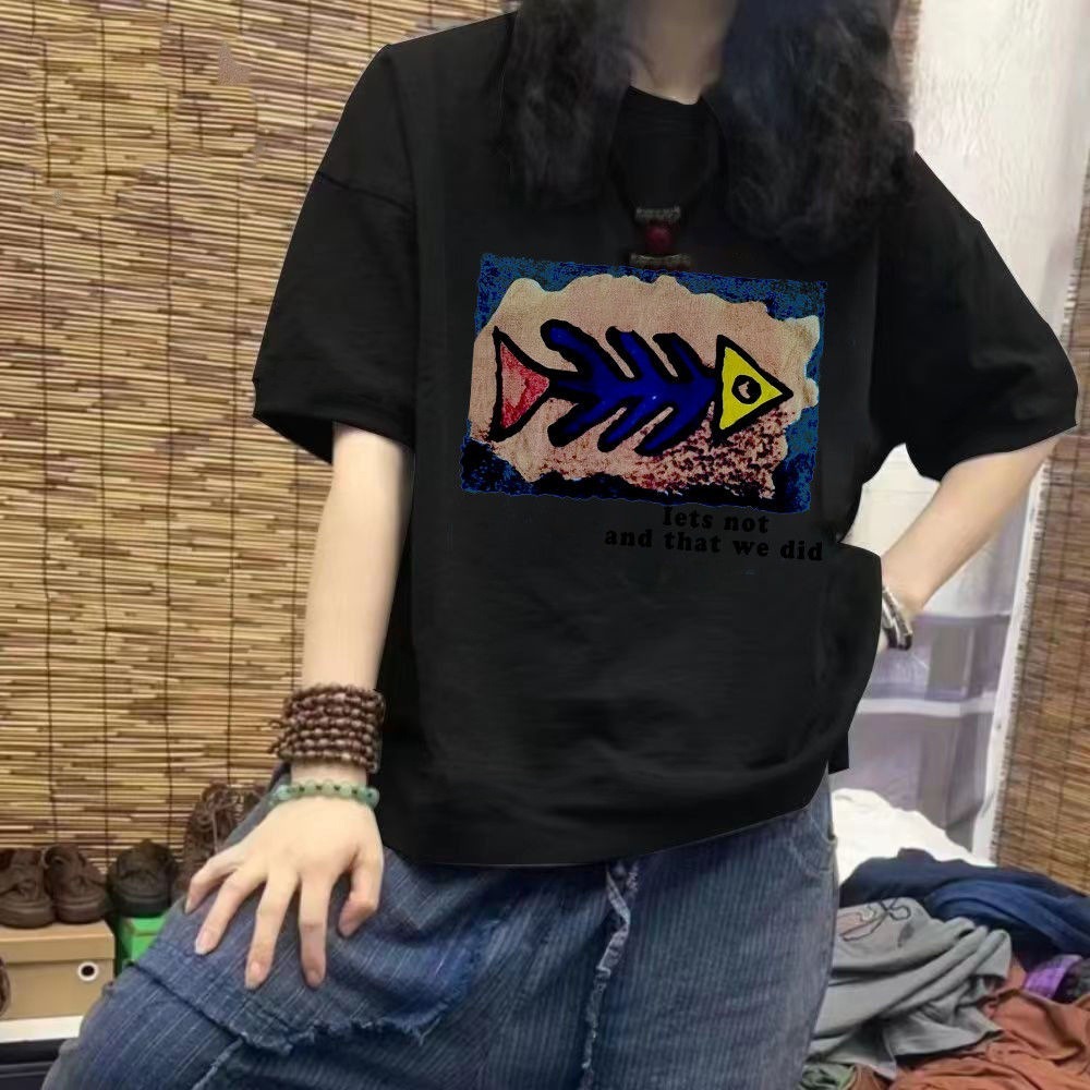 塗鴉印花短袖上衣