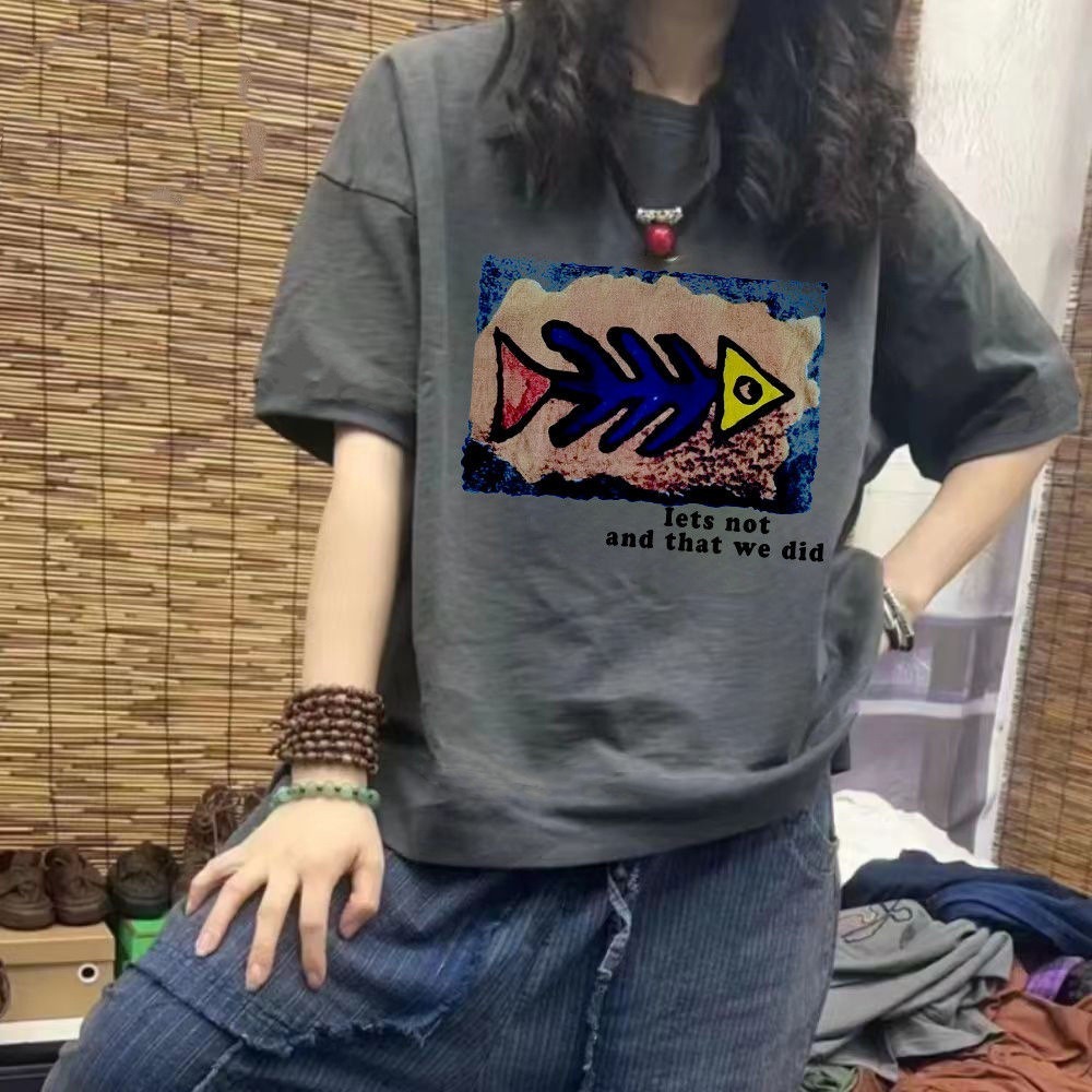 塗鴉印花短袖上衣
