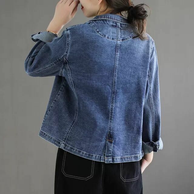 韓系西裝式牛仔外套