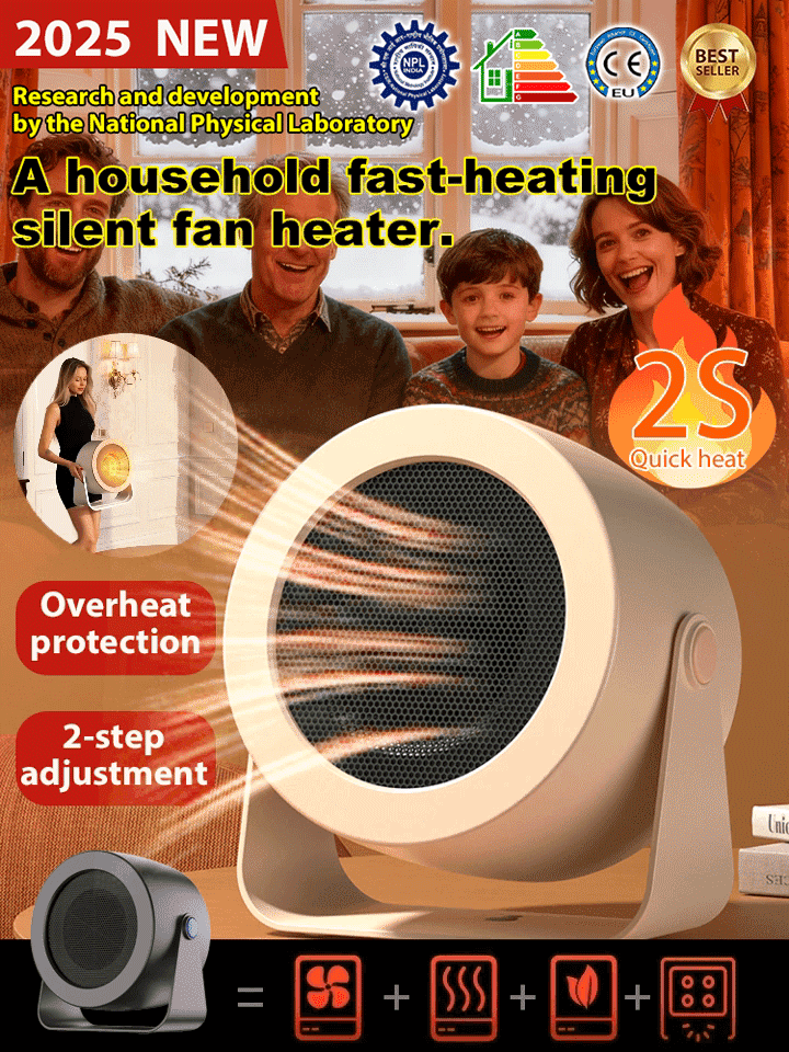 2025 New Fast-Heating Silent Fan Heater