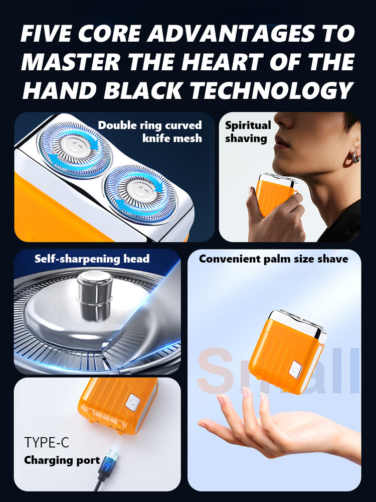 【Sweep Away Stubble】Alloy Double-Head Electric Shaver