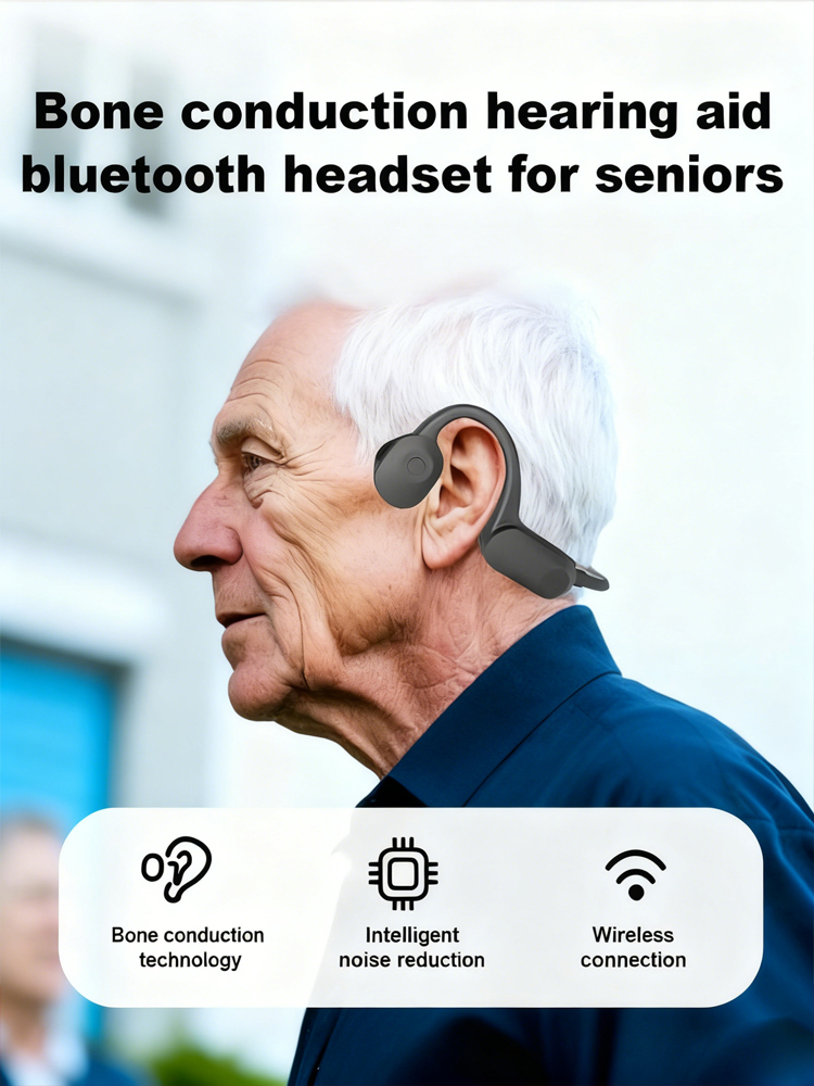 Intelligent AI audio transmission black technology hearing aid headphones