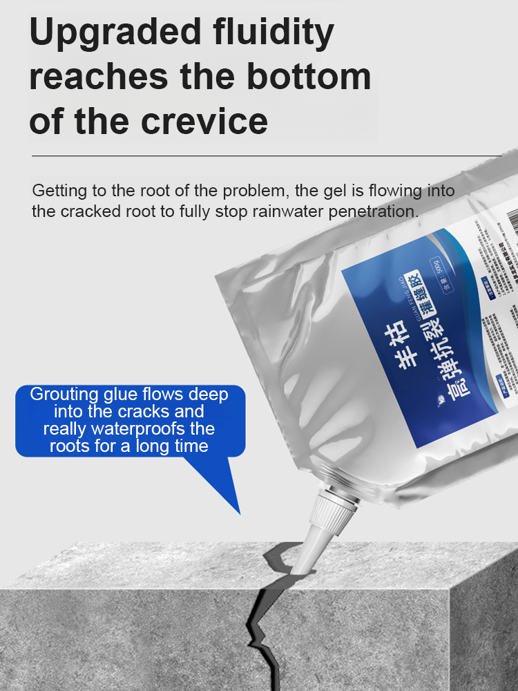 【10 seconds to dry】Roof floor crack repair grouting adhesive【A single meal's worth of thread is all it takes to repair the crack!】