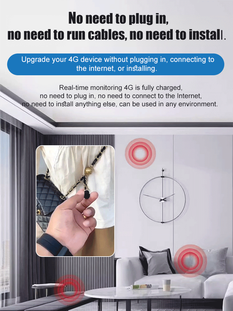 Wide angle intelligent monitoring camera【Silent and lightless, no WiFi required, intelligent monitoring.】
