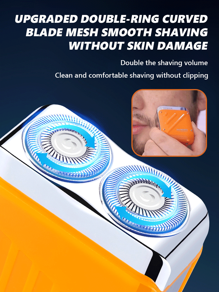 【Sweep Away Stubble】Alloy Double-Head Electric Shaver
