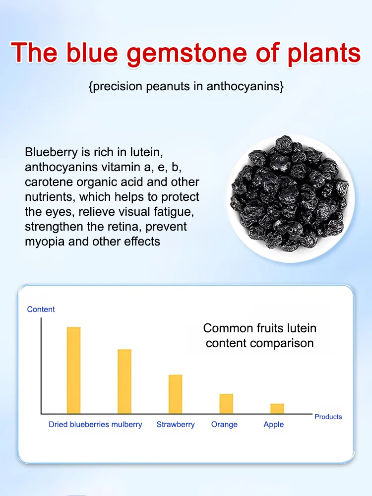 Super sugar-free blueberry dried fruit【Effectively relieves eye fatigue and dryness!】